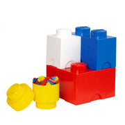 Kolorowe pojemniki na klocki LEGO w kształcie dużych klocków do przechowywania z logo BV JACOB COMPANY