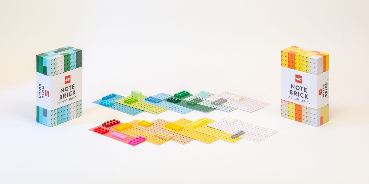 karteczki LEGO niebieskie w zestawach Note Brick od BV JACOB COMPANY do notowania i kreatywnej zabawy