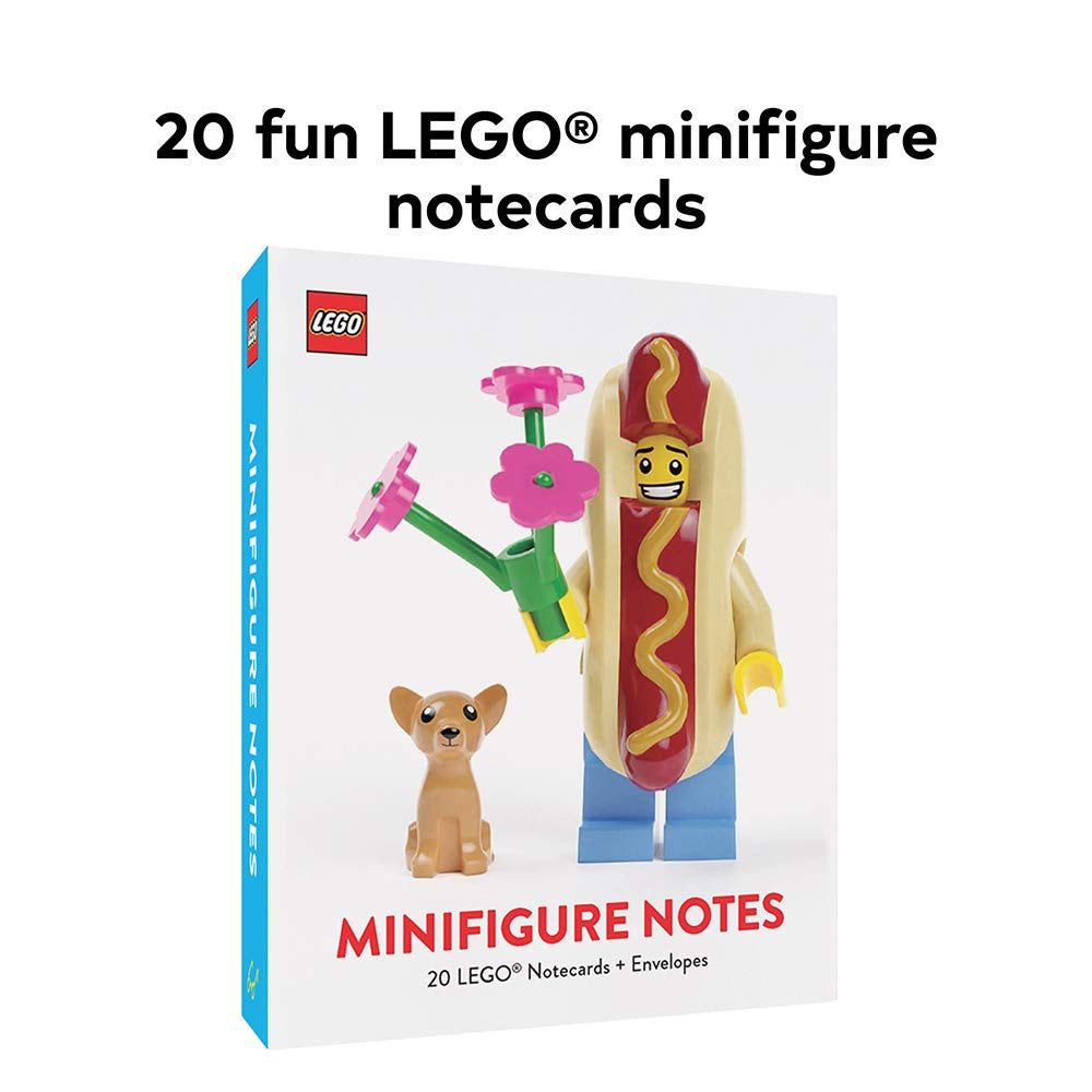kartki okolicznościowe LEGO z minifigurką hot-doga i pieskiem z zestawu 20 sztuk