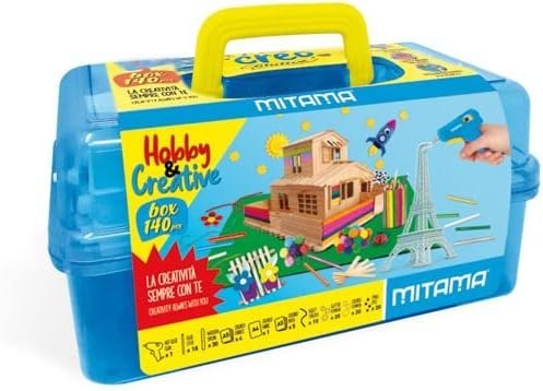 Conjunto criativo de caixa criativa Mitama hobby para crianças com elementos para construção de modelos de madeira