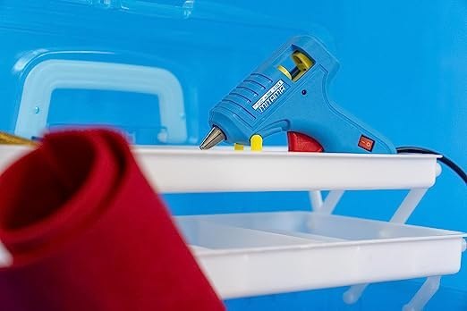 Pistola de cola quente azul em conjunto criativo para crianças da BV JACOB COMPANY