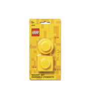 Magnesy LEGO żółte w zestawie 2 sztuk do dekoracji i organizacji na lodówkę