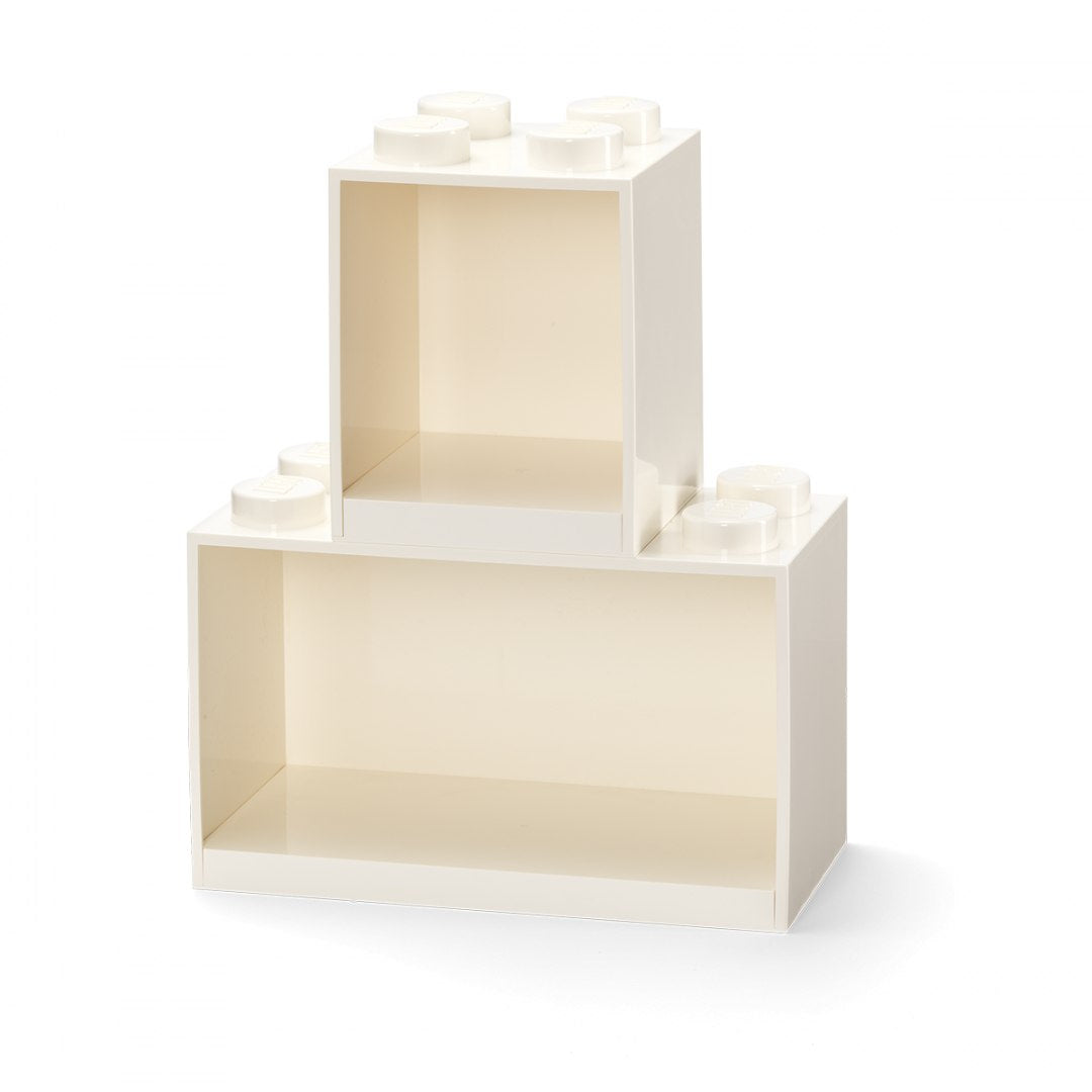 Białe półki LEGO białe w kształcie klocków do przechowywania i dekoracji pokoju