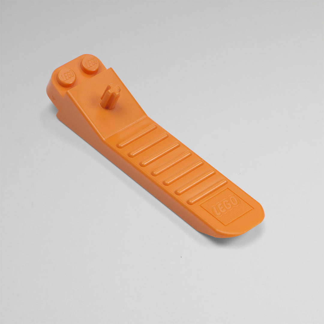 Pomarańczowa szufelka z tworzywa z logo LEGO z zestawu szufelek LEGO od BV JACOB COMPANY