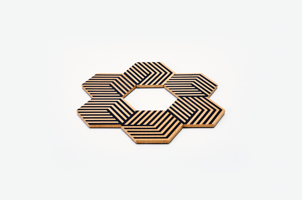 Podkładki stołowe Table Tiles Areaware – czarne