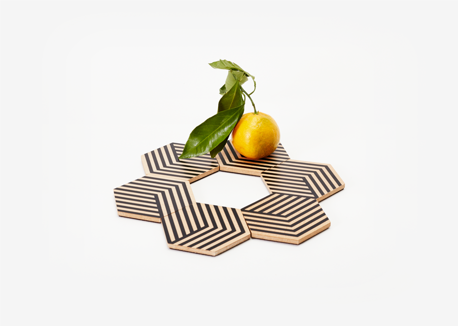 Podkładki stołowe Table Tiles Areaware – czarne