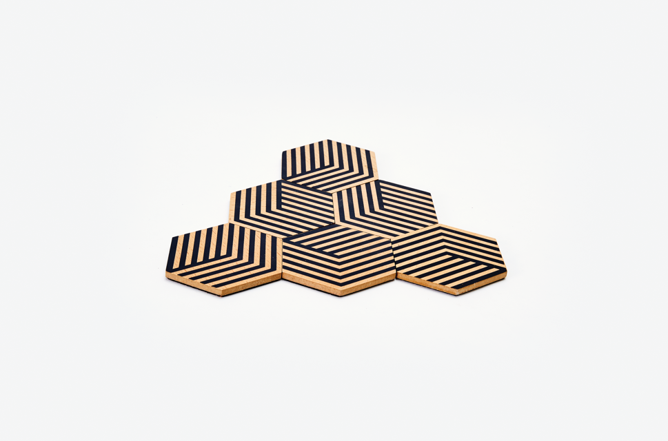 Podkładki stołowe Table Tiles Areaware – czarne