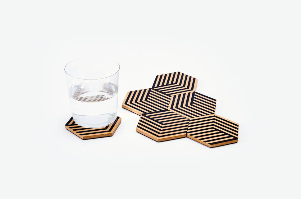 Podkładki stołowe Table Tiles Areaware – czarne