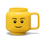kubek LEGO duża głowa chłopiec żółty z uchem na napoje dla fanów klocków