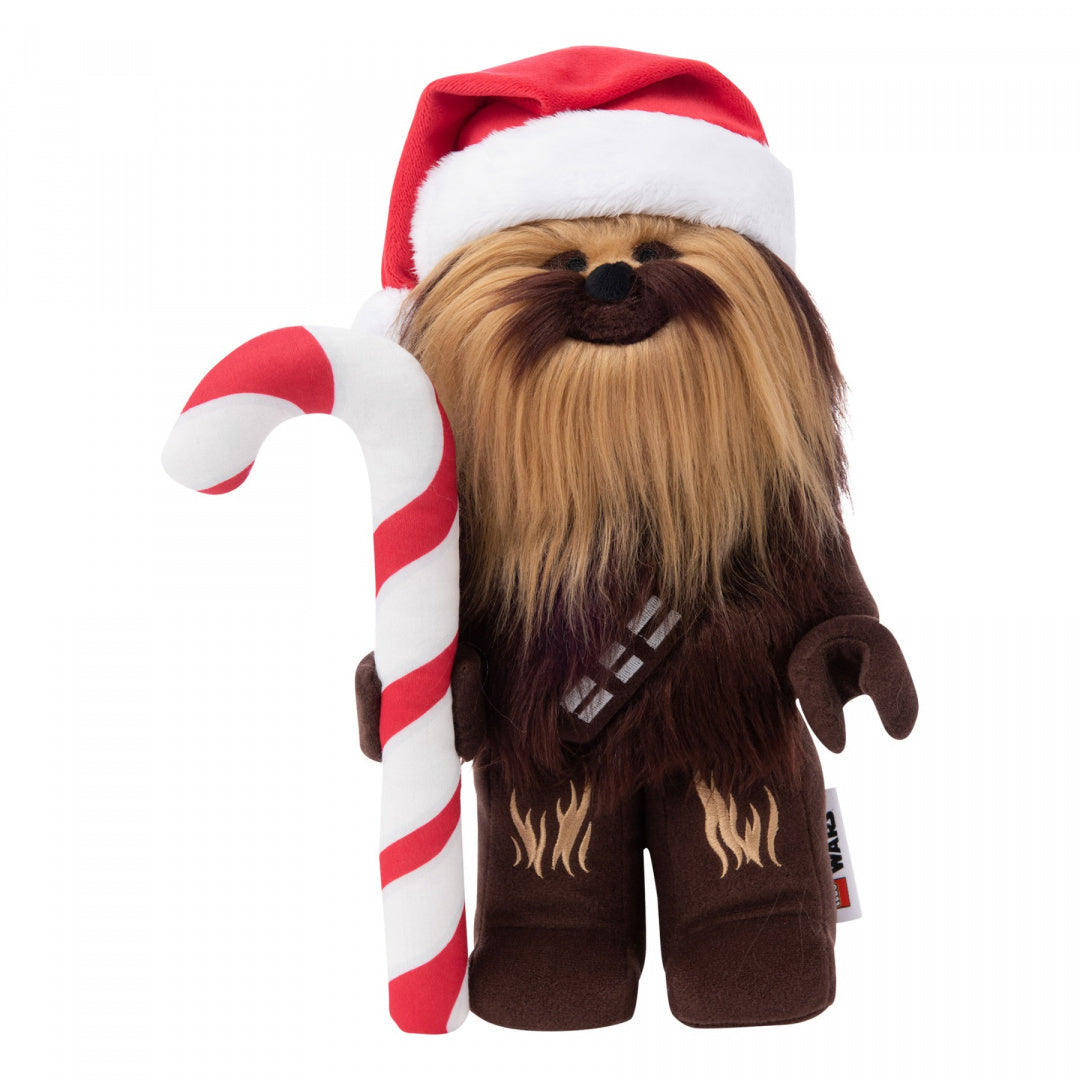 Pluszak LEGO Star Wars Chewbacca świąteczny w czapce Mikołaja trzymający laski cukrowej