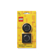 Magnesy LEGO czarne w zestawie 2 sztuk na żółtym opakowaniu BV JACOB COMPANY