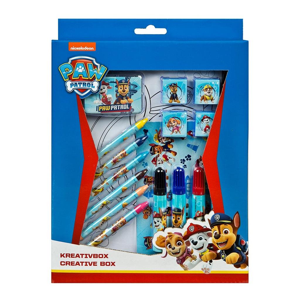 Conjunto criativo Paw Patrol Yamann com marcadores coloridos, canetas e borrachas