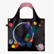 Torba podręczna Wassily Kandinsky z kolorowym abstrakcyjnym wzorem na czarnym tle marki Yamann