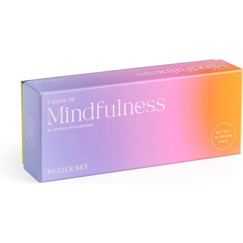 Galison puzzle mindfulness 500 pieces with the theme of 7 days of mindfulness in pastel colors