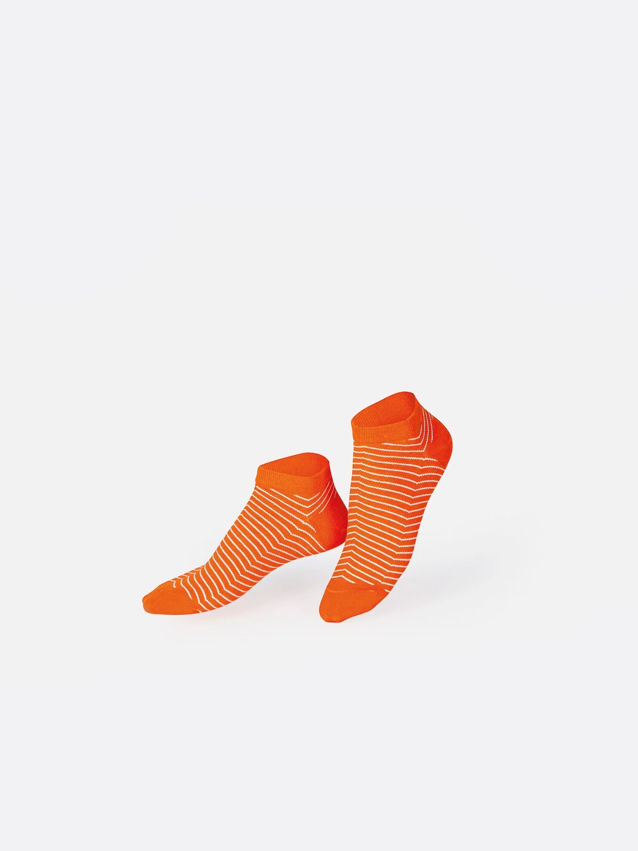 Pomarańczowe skarpetki łosoś Eat My Socks z białymi paskami idealne na co dzień od EMS
