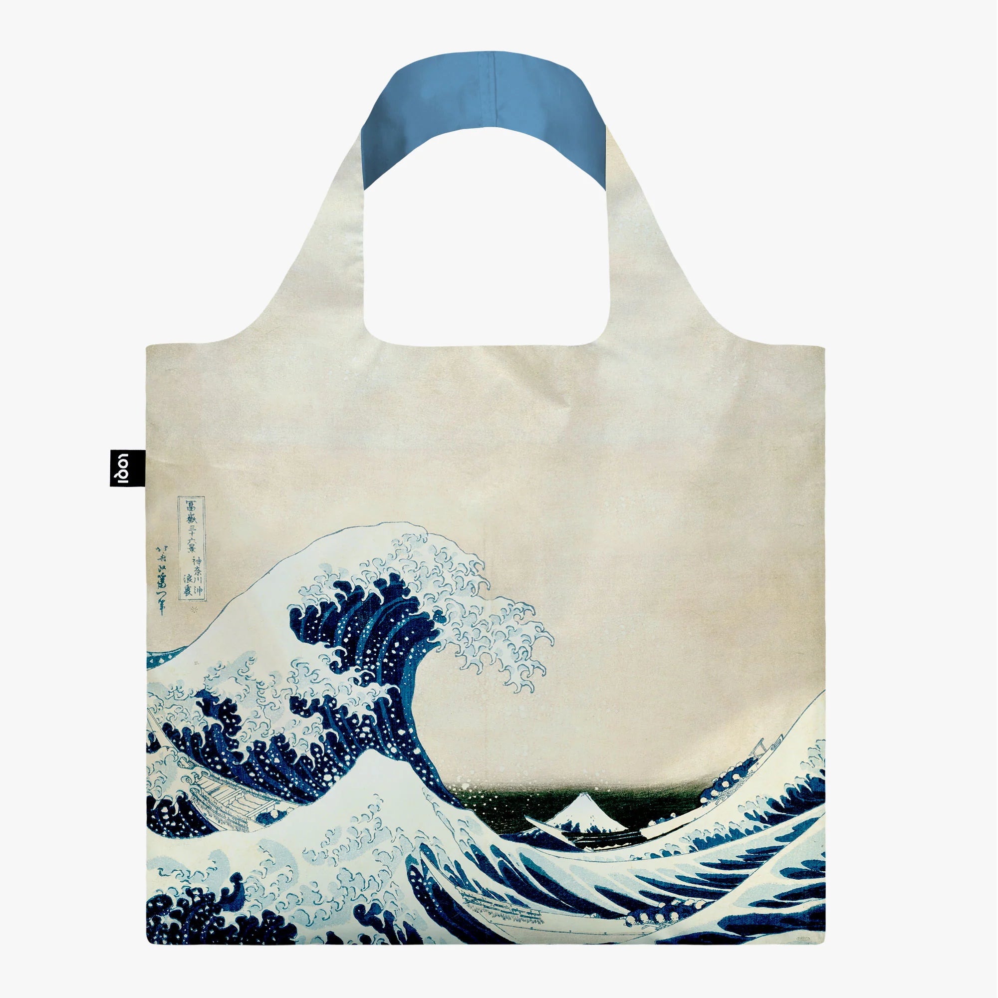 Torba LOQI Hokusai Wielka Fala z nadrukiem słynnej japońskiej fali i wygodnymi uchwytami