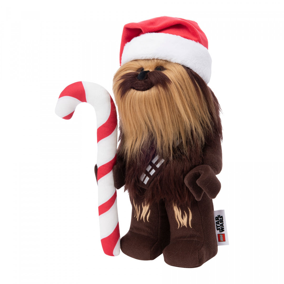Pluszak LEGO Star Wars Chewbacca świąteczny w czerwonej czapce Mikołaja z lizakiem