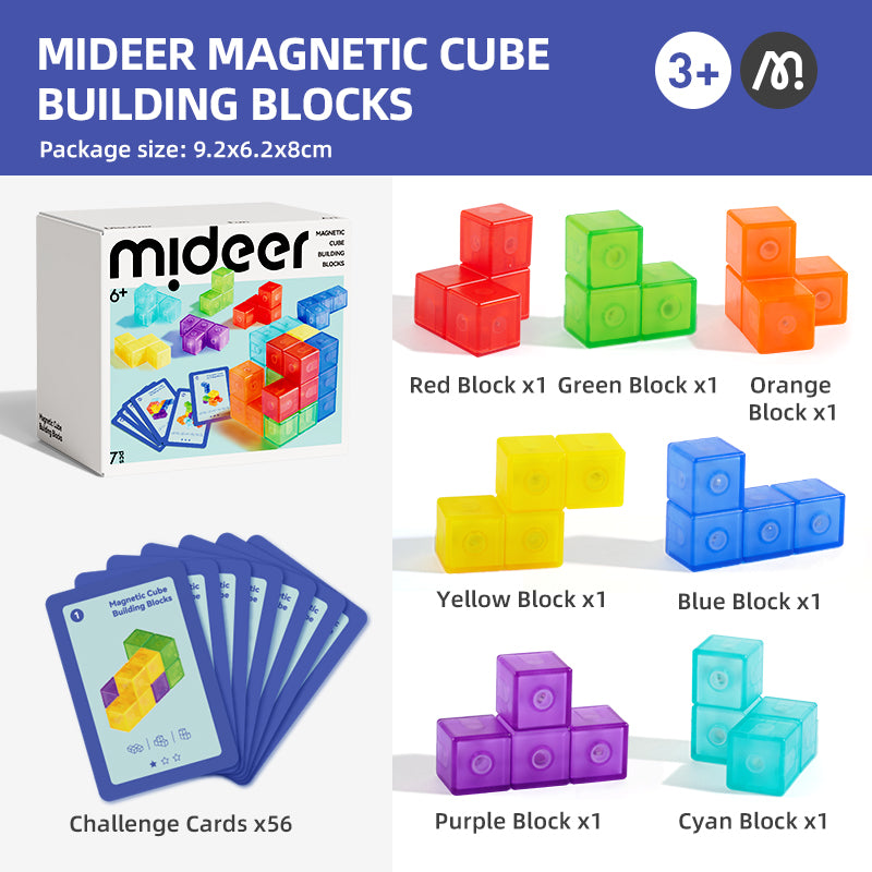 Konstrukcyjna kostka z klocków magnetycznych mideer