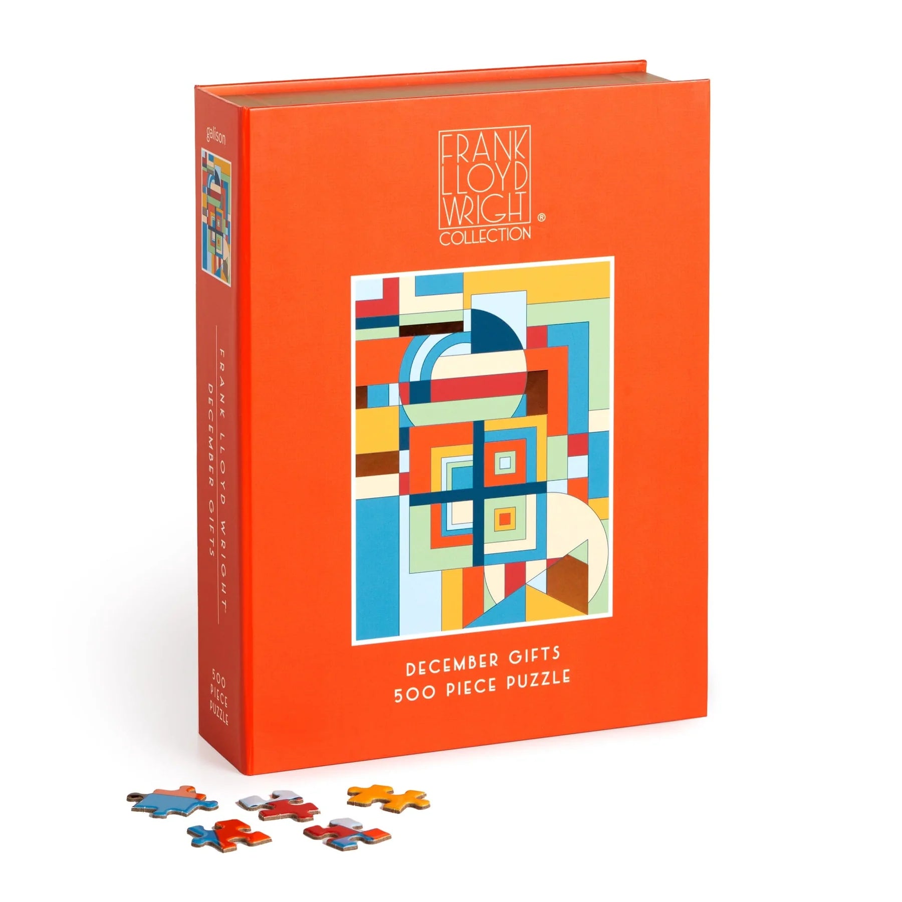 Puzzle 500 elementów dla dorosłych z abstrakcyjnym wzorem w pomarańczowym pudełku Galison
