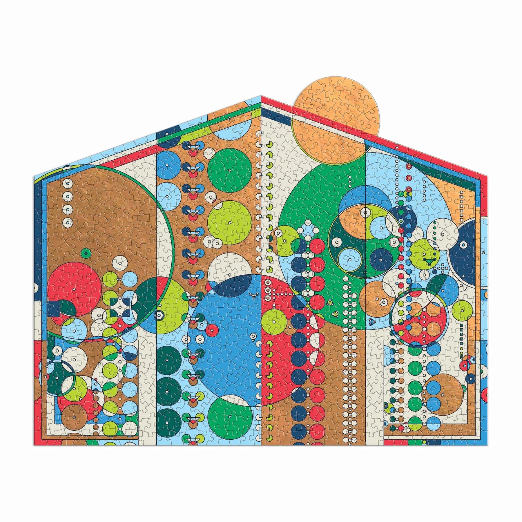 Kolorowe puzzle Frank Lloyd Wright 750 elementów z abstrakcyjnym wzorem geometrycznym