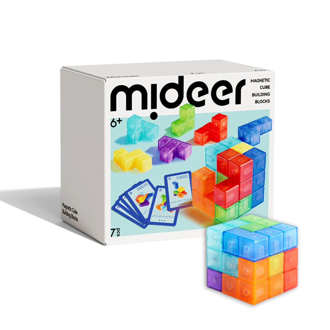 Konstrukcyjna kostka z klocków magnetycznych mideer