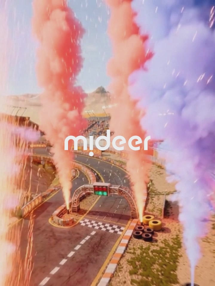 Load video: Set of 2 remote-controlled cars mideer