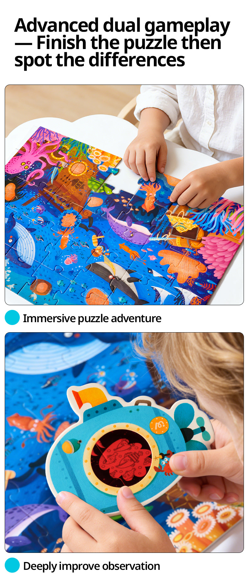 Secret puzzles with glasses 3D mideer – Ocean (35 el.) [nowe opakowanie]