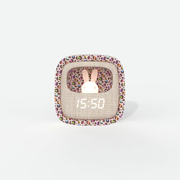 Budzik z lampką Billy MOB – tęczowy lampart