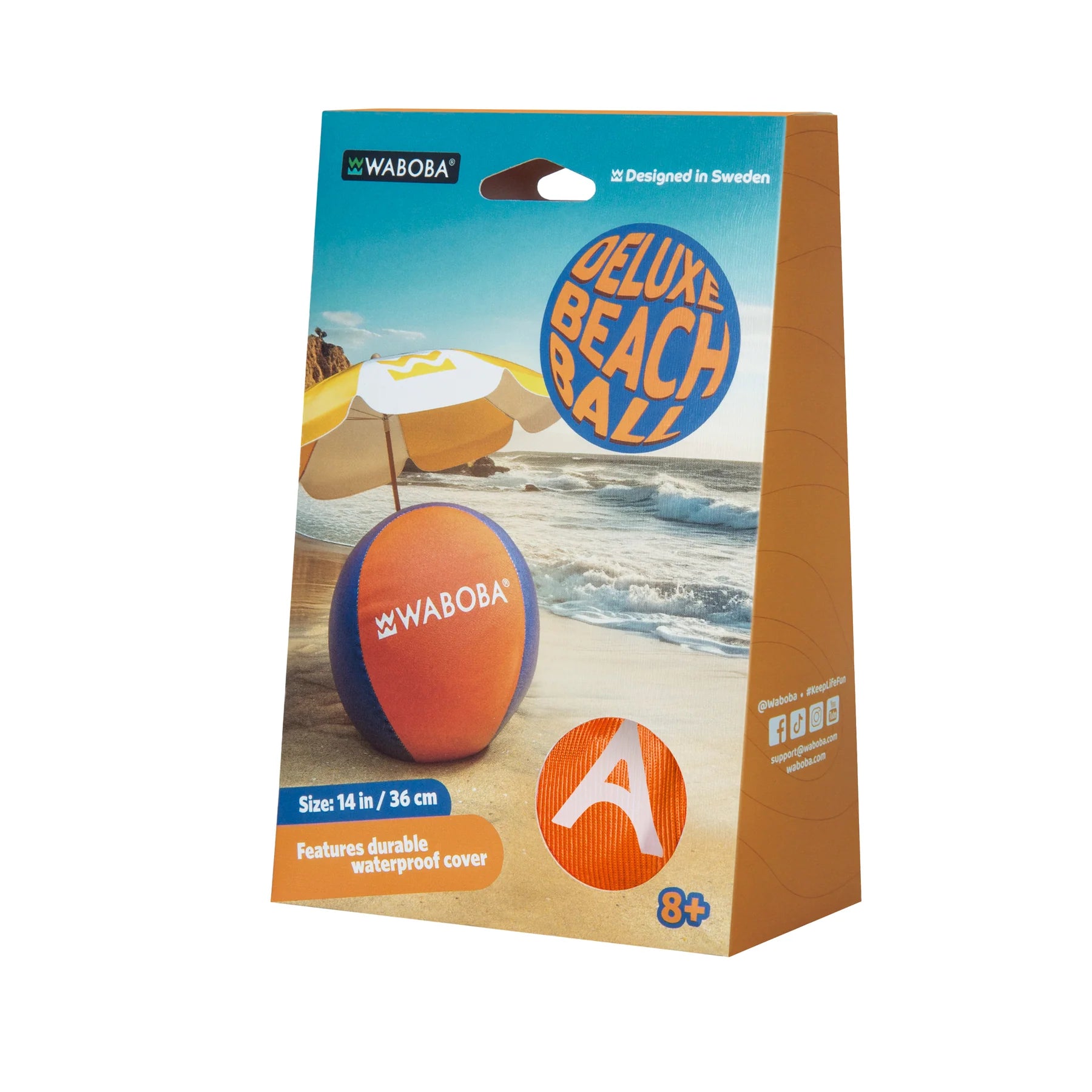 Piłka plażowa Waboba Deluxe Beach Ball wodoodporna piłka na plażę o średnicy 36 cm